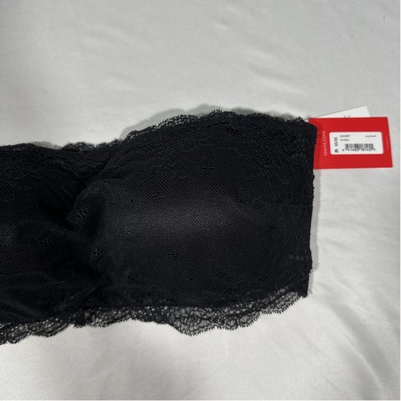 NWT $48 Spanx [ Medium ] Undie-Tectable Bandeau Lace‎ Bra Nude Black - Picture 5 of 10